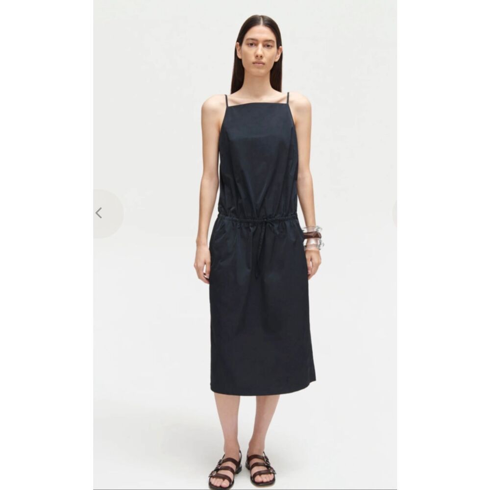 Rachel Comey 8 Gian midnight blue black lightweight taffeta sporty maxi dress